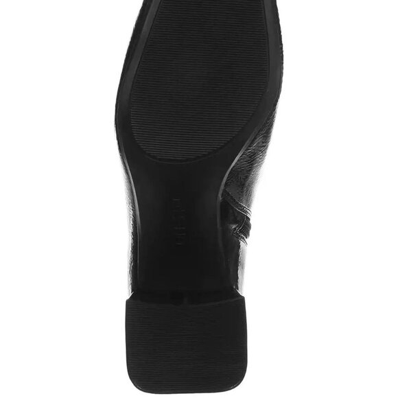 On 34th Margoe Square-Toe Booties Black Crinkle Patent Size 8.5M - F52 - Picture 5 of 6